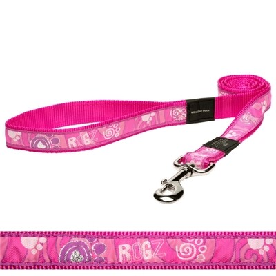 Rogz Fancy Dress Lead - Pink Paw SM