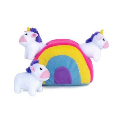 Zippy Paws Burrow - Unicorn in Rainbow