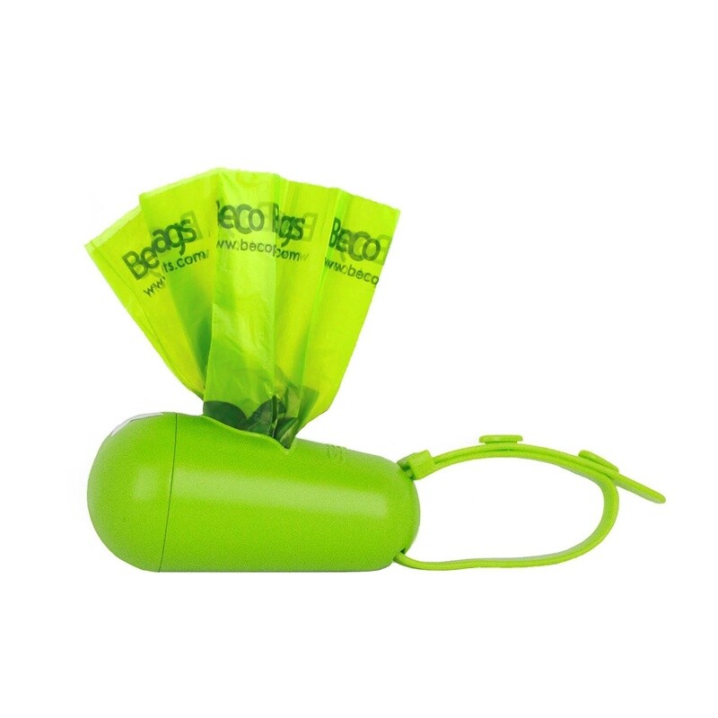 Beco Poo Bag Dispenser Pod with 15 Eco-Friendly Degradable Bags