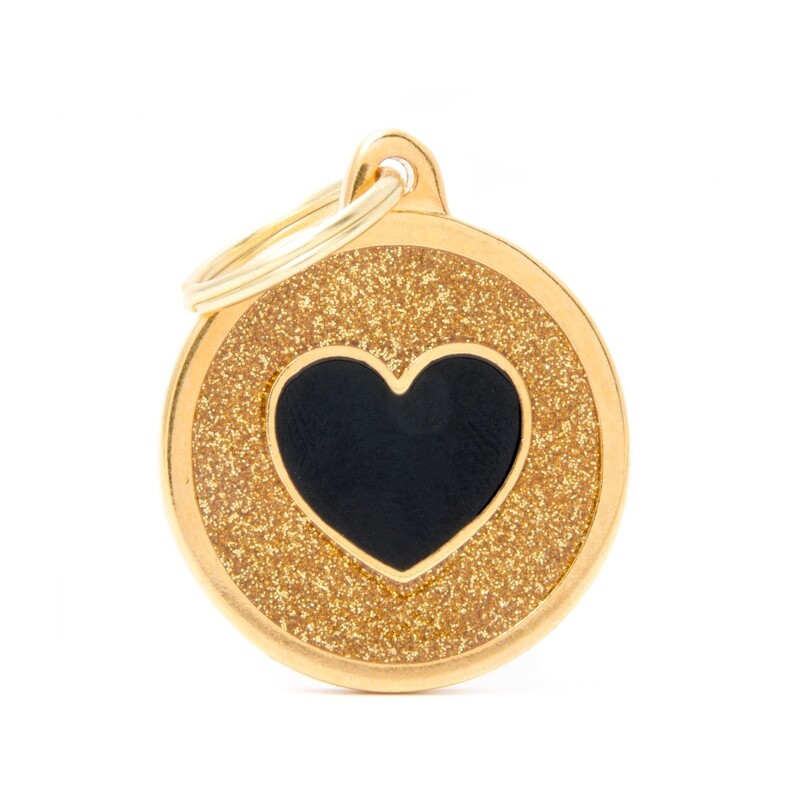 My Family Shine Gold Circle with Heart
