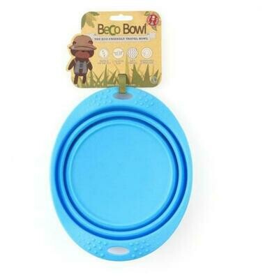 Collapsible Travel Bowl, Blue. SMALL