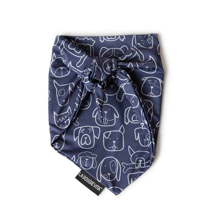 La Doggie Vita Bandana CENTRAL DOG - INDIGO S/M