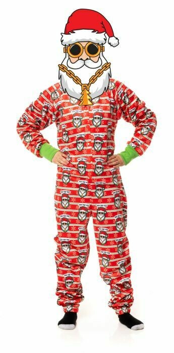 FuzzYard Human Pyjamas Yo Santa SIZE Medium