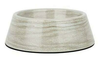 Barkley &amp; Bella Dog Bowl Melamine Oak French Grey MED