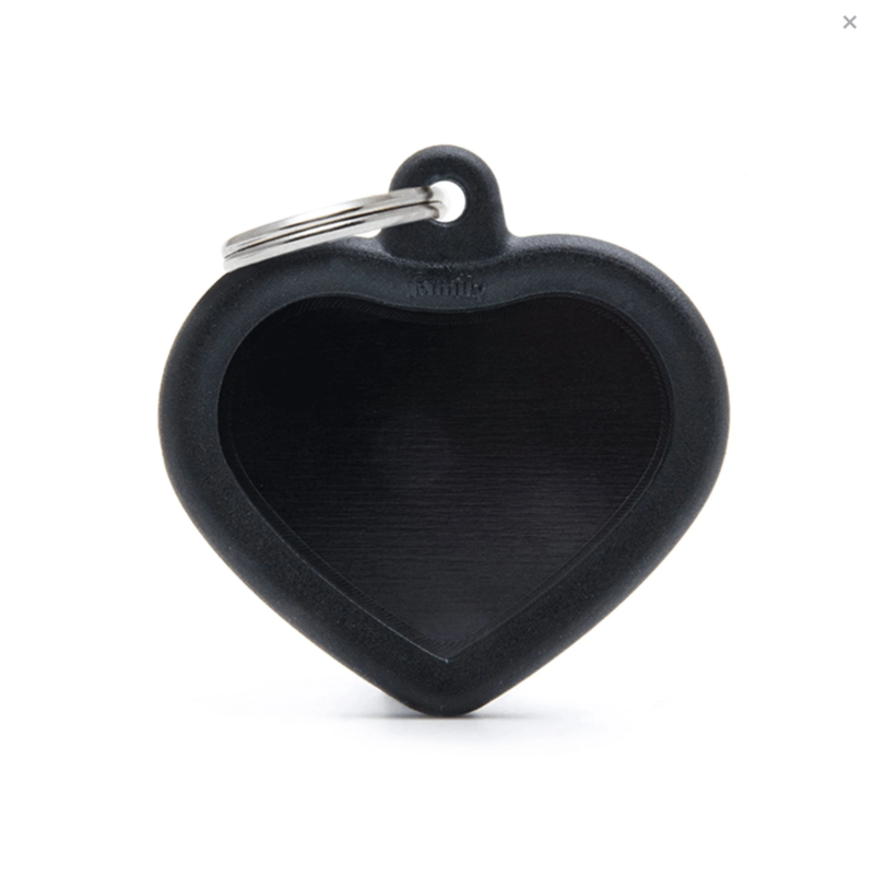 My Family Aluminium Black Heart with Rubber