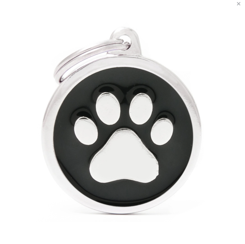 My Family Classic Black Circle with Paw