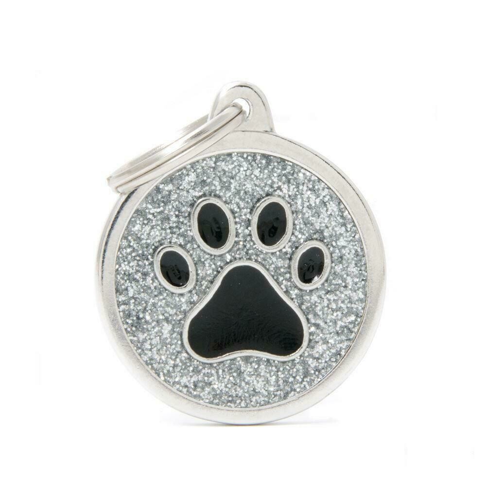 My Family Shine Silver Circle with Paw
