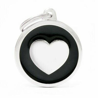 My Family Classic Black Circle with Heart