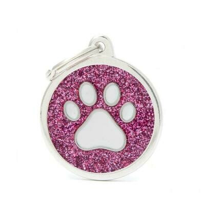 My Family Shine Pink Circle with Paw