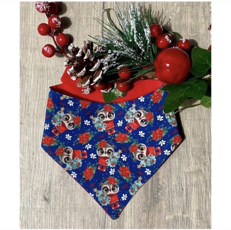 Furbaby Bowteek Christmas Bandana - Hoot of a Christmas