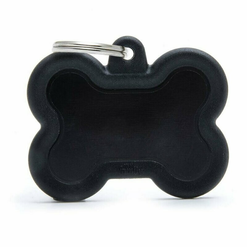 My Family Hush Tag Black Bone with Rubber