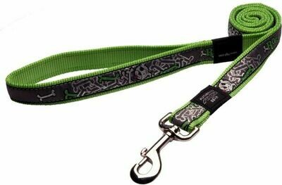Rogz Fancy Dress Lead - Lime Bone MED