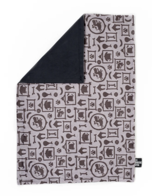 La Doggie Vita Minky Fleece Pet Blanket - Silhouette MED