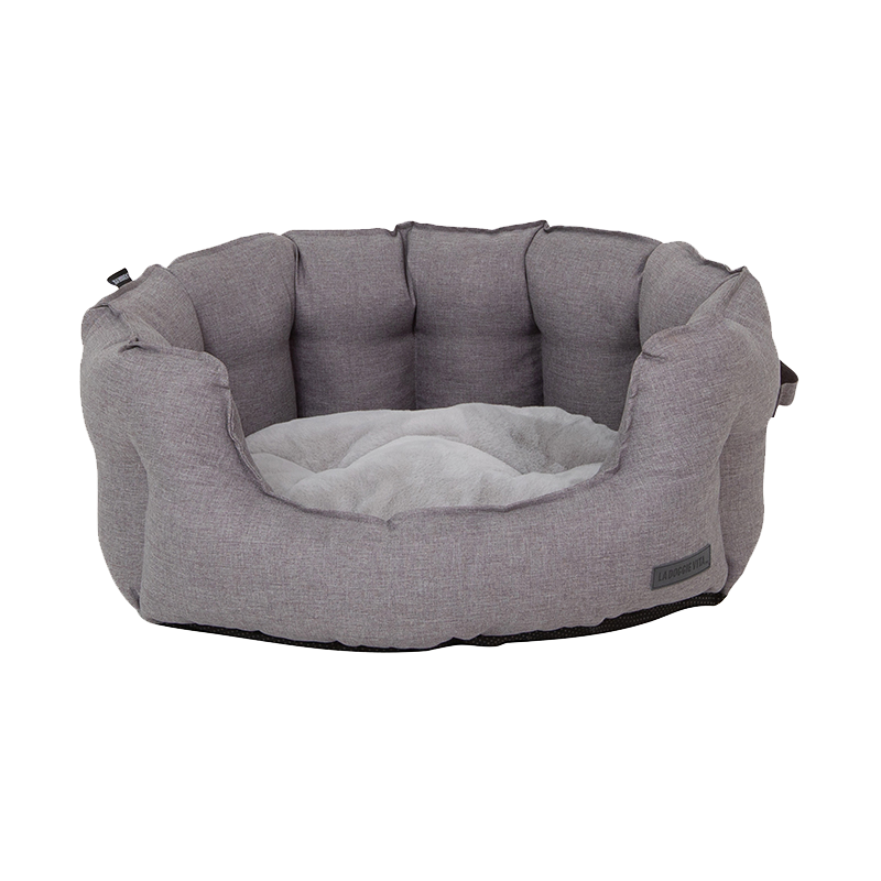 La Doggie Vita - Water Resistant Oxford High Side Grey Shell Dog Bed - Medium