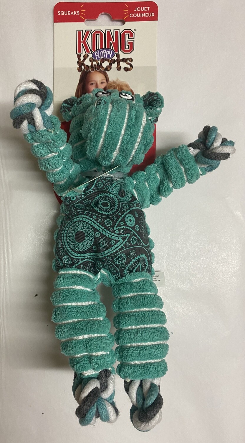 KONG Floppy Knots Hippo.  Small/Medium