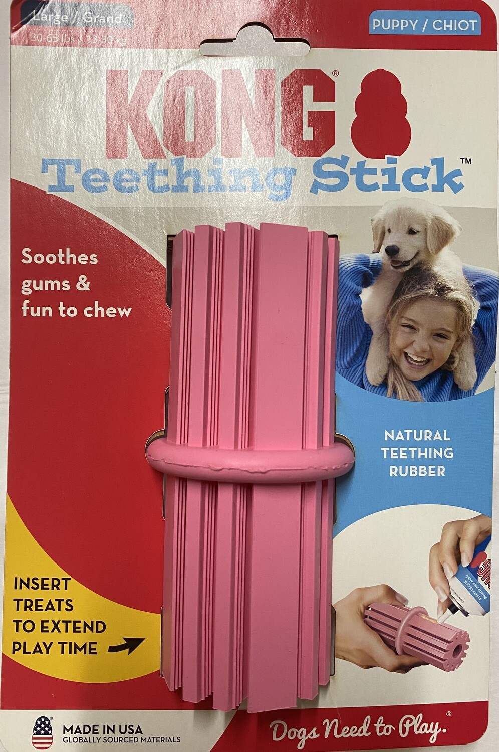 Kong Puppy Teething Stick Large_Pink