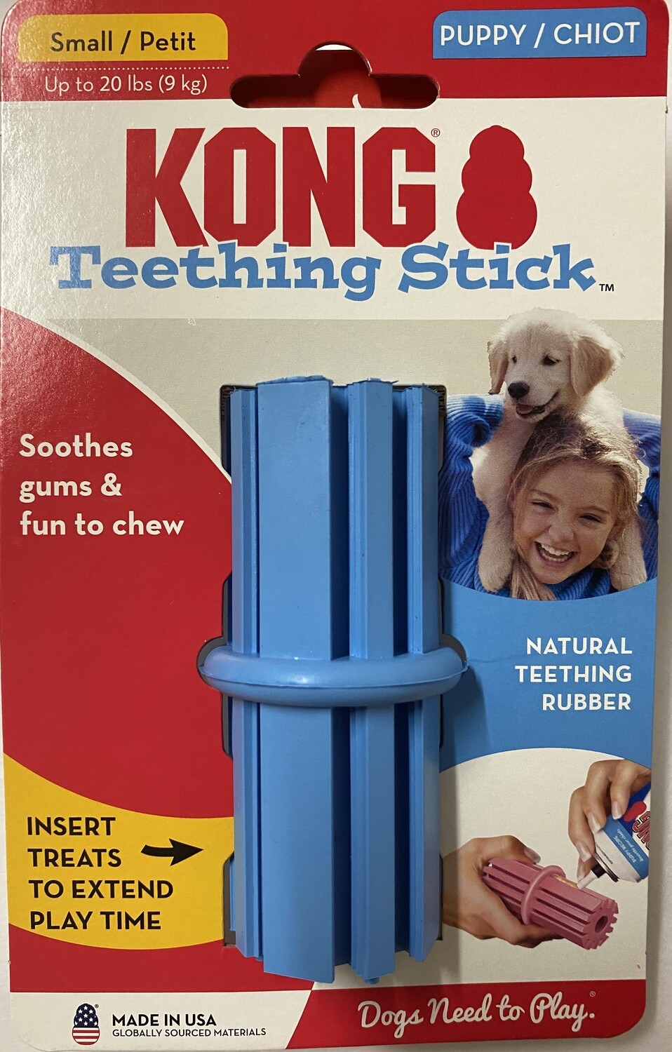 KONG Puppy Teething Stick Small_Blue