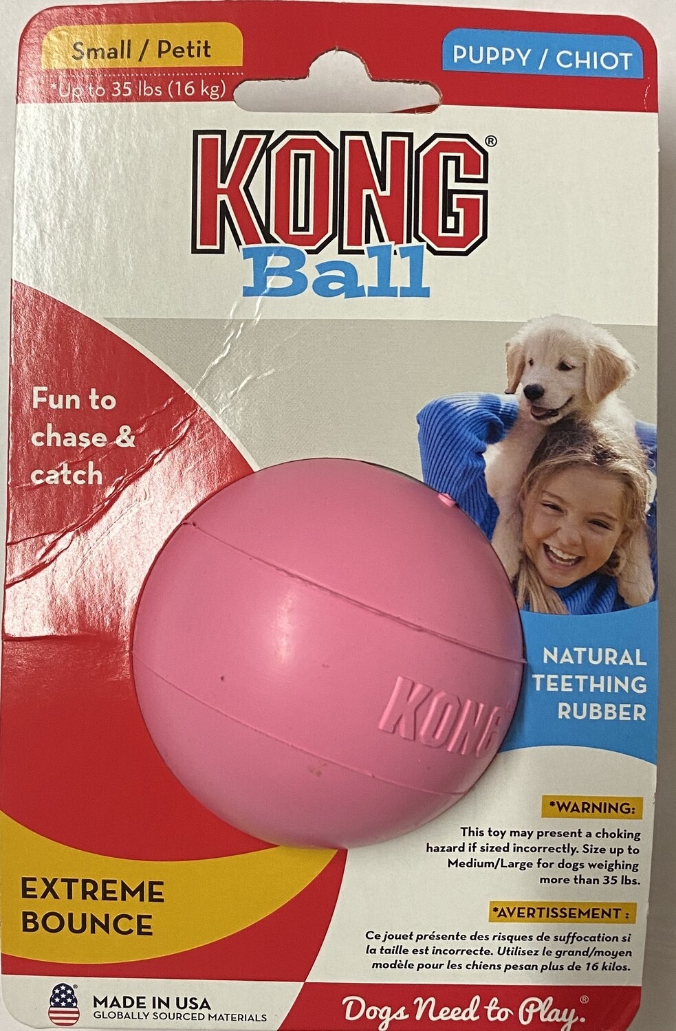 KONG Puppy Ball_Pink. Small