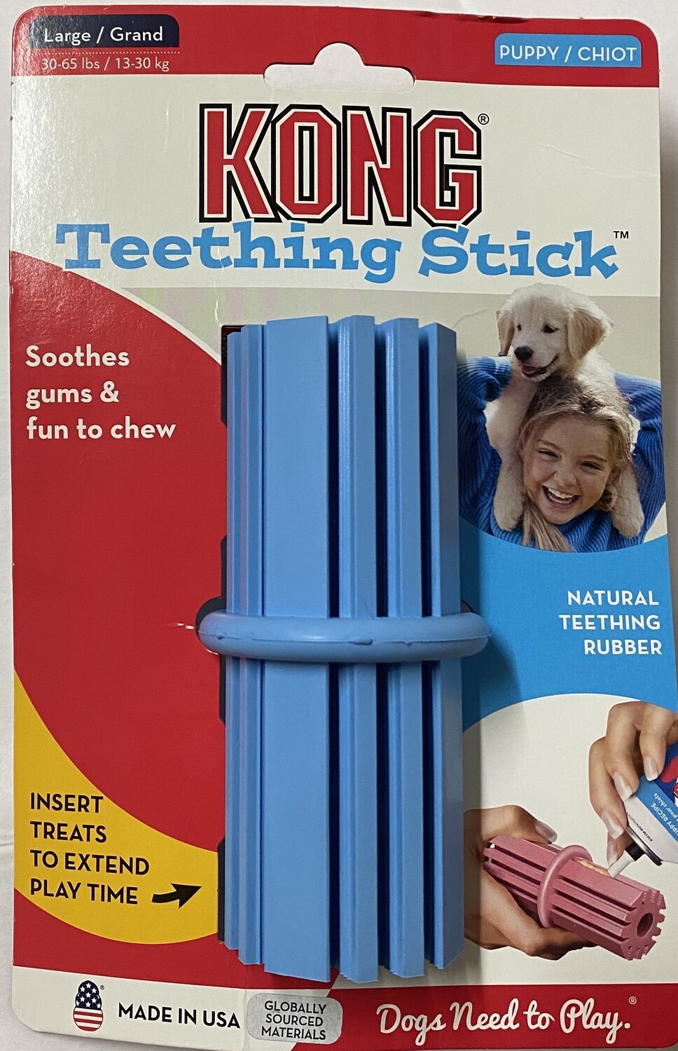 KONG Puppy Teething Stick Large_Blue