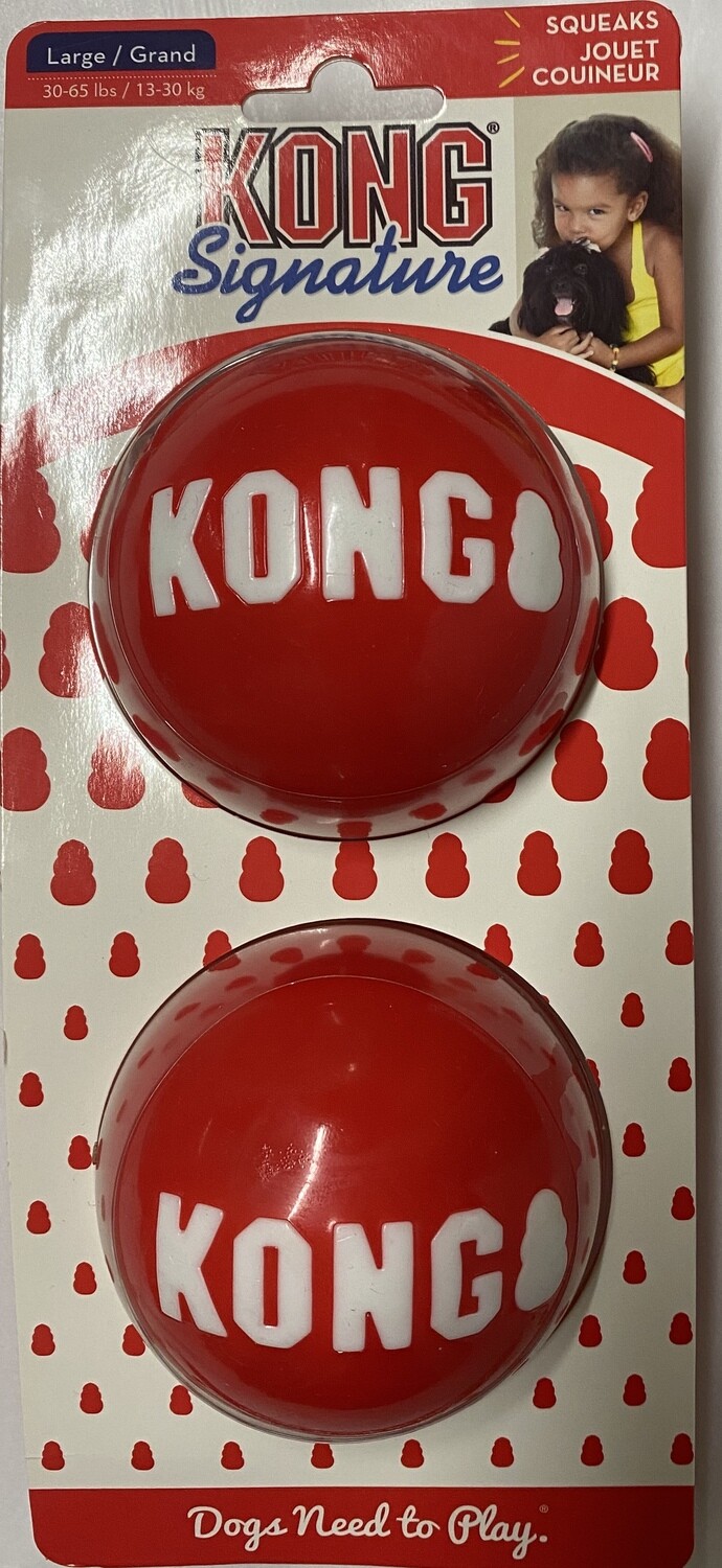 KONG Signature Balls - Large 2 pk