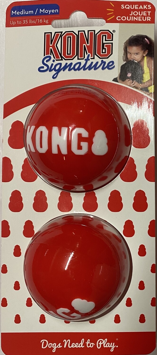 Kong Signature Balls - Medium 2 pk