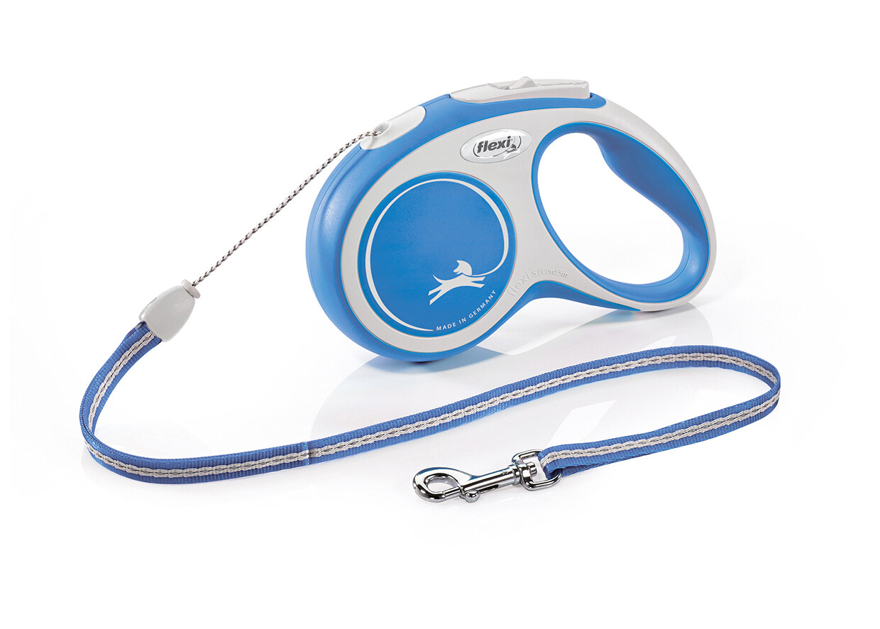 flexi™ New Comfort Retractrable Leash. Size Small. BLUE
Cord 5 m