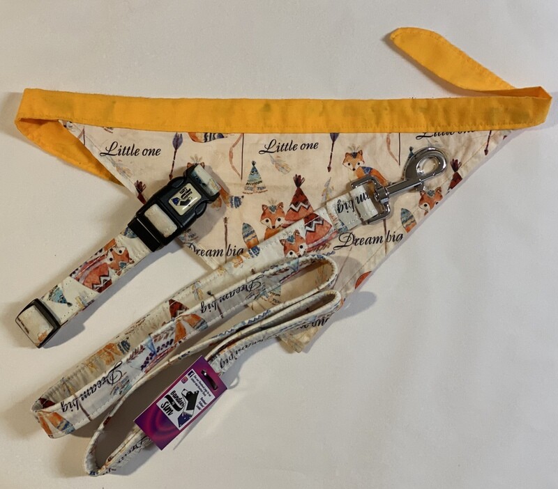 Little Fox Bandana, Collar and Lead Set - Medium
