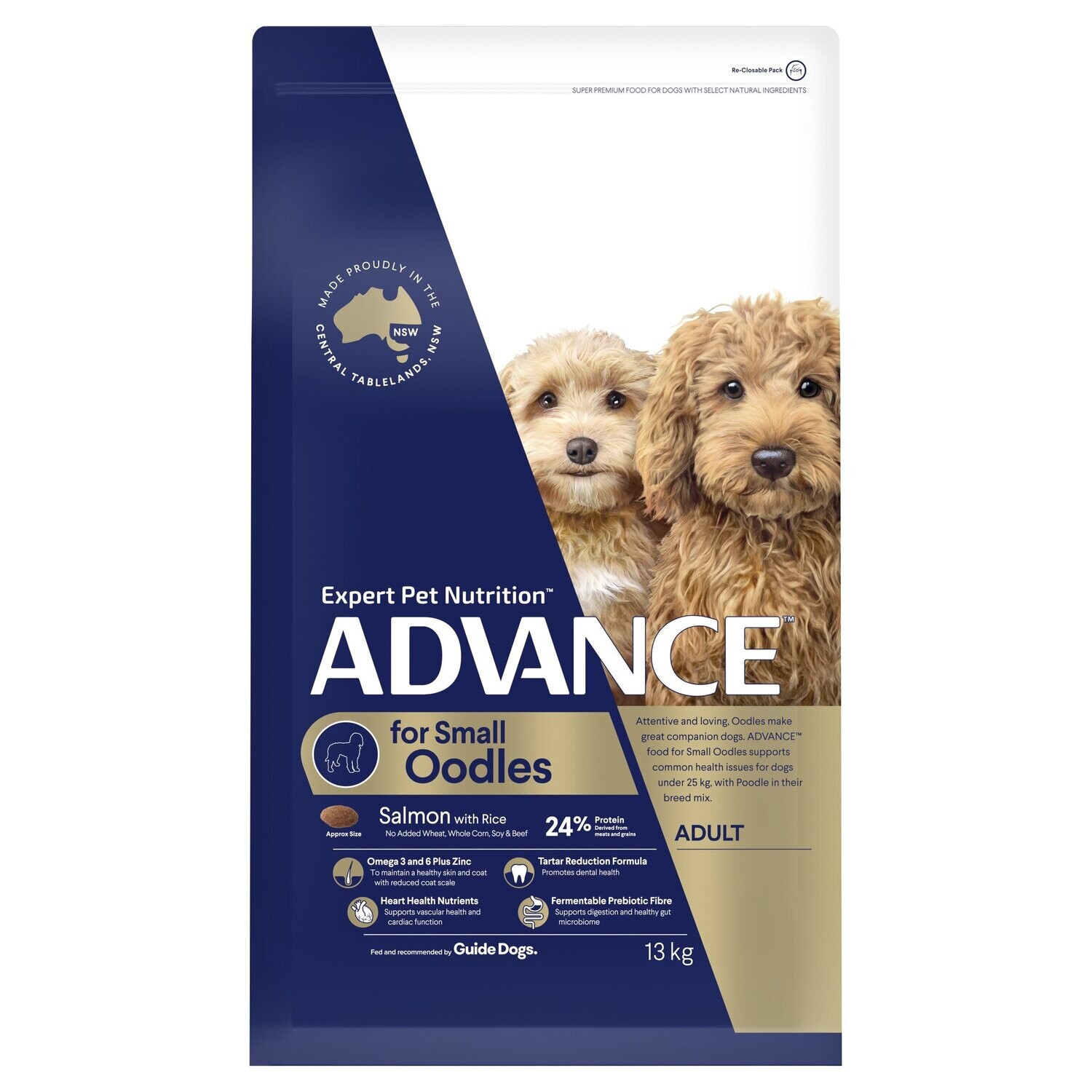 ADVANCE™ Oodles Small Breed Adult Salmon with Rice Dry Dog Food 13kg