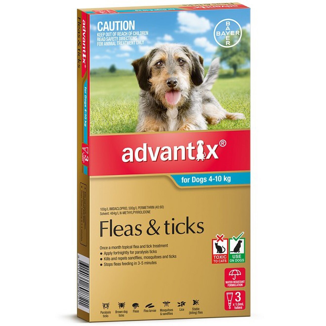 Advantix for Dogs - For Dogs 4 - 10 kgs. 3 Pck