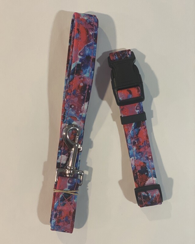Collar and Lead Set - Medium. Where the Lava meets the Sea.