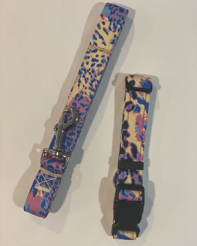 Collar and Lead Set - Medium. Sand n&#39; Surf.