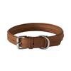 Rogz Leather Buckle Collar Brown, MEDIUM