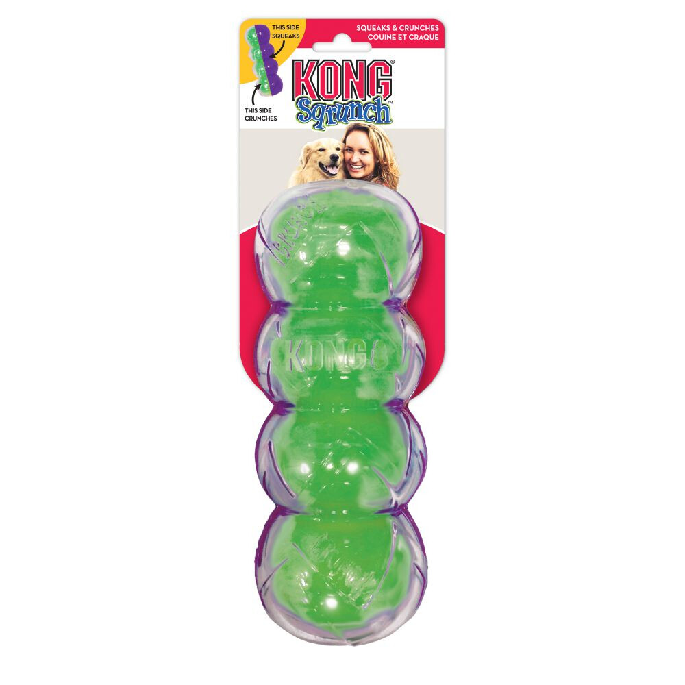Kong Sqrunch Dumbell Interactive Dog Toy Small