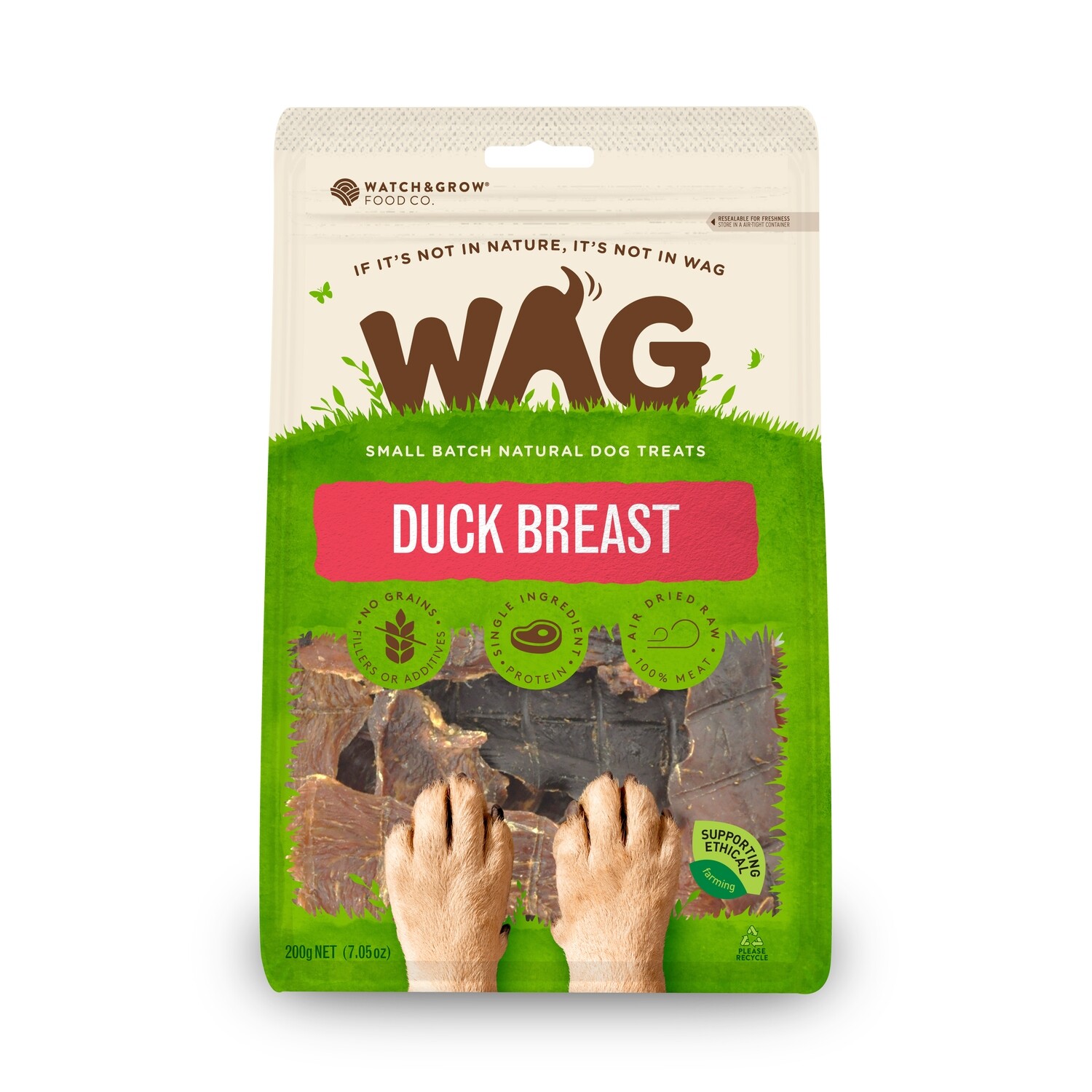 GetWag Duck Breast. (200g Bag)