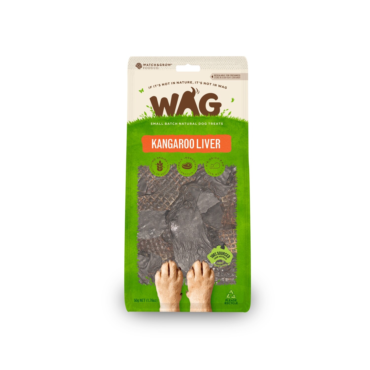 GetWag Kangaroo Liver. (50g Bag)