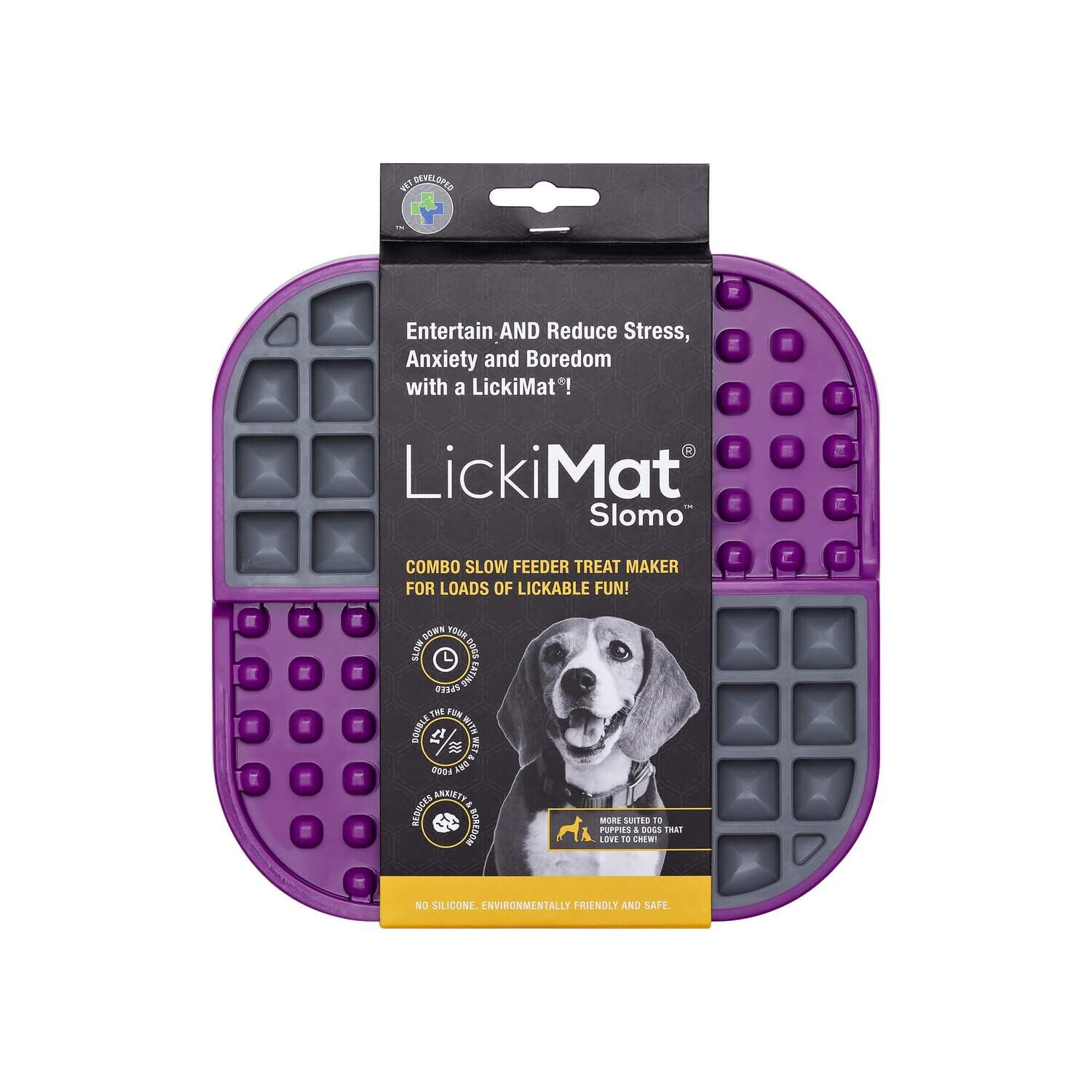 LickiMat® Slomo™ Combo Slow Feeder, PURPLE