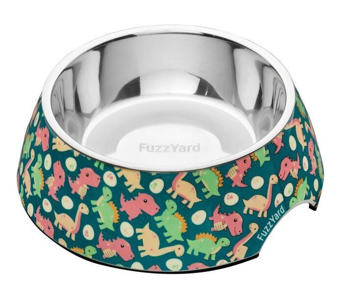 FuzzYard Easy Feeder Bowl - Dinosaur Land SM