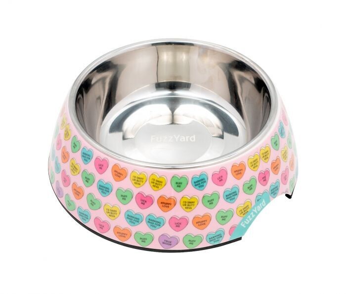 FuzzYard Easy Feeder Bowl - Candy Hearts MED