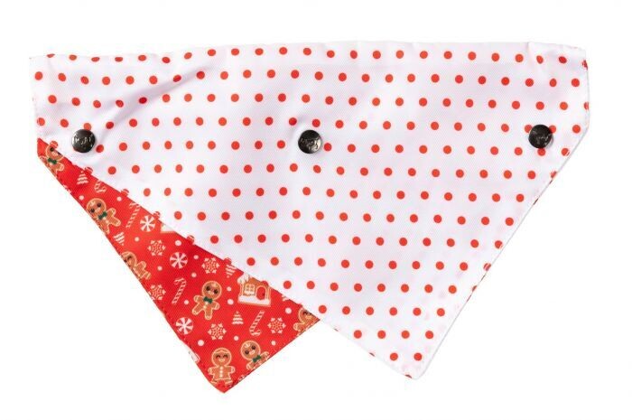 FuzzYard Christmas Gingerbread Snowstorm Bandana M/L