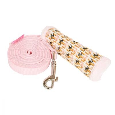 Pinkaholic Lucia Leash by Puppia, Indian Pink. Medium