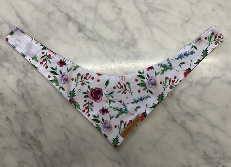 Furbaby Bowteek Christmas Bandana - Flowers and Berries