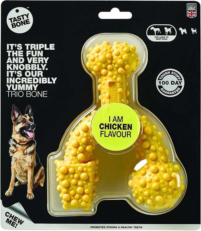 Tasty Bone Nylon Trio Chew Toy, Large -Chicken