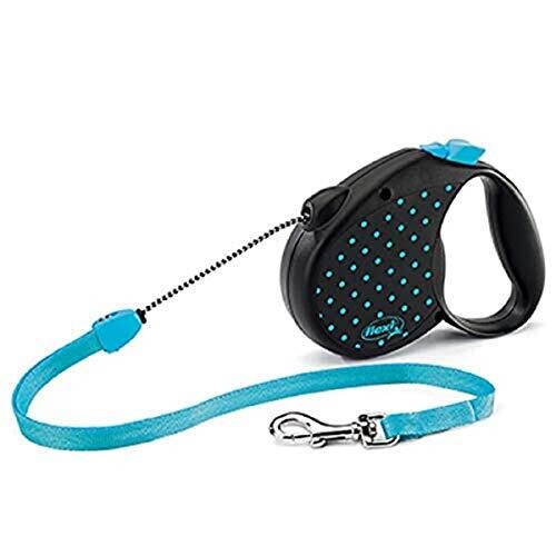 Flexi™ Dots CORD Retractable Leash Blue MED
