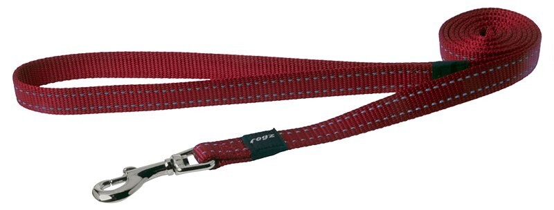 Rogz Dog Lead Classic Medium Red