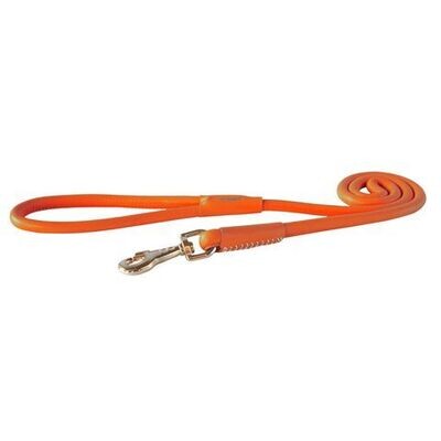 Rogz Leather Round Fixed Lead,  ORANGE LG