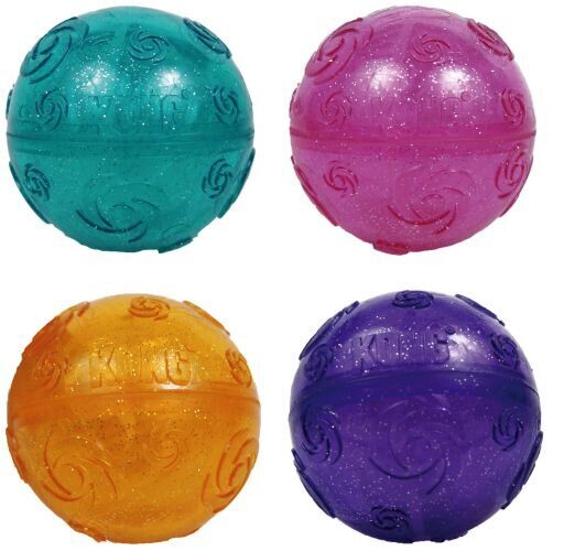 KONG Squeezz Crackle Balls MED Green