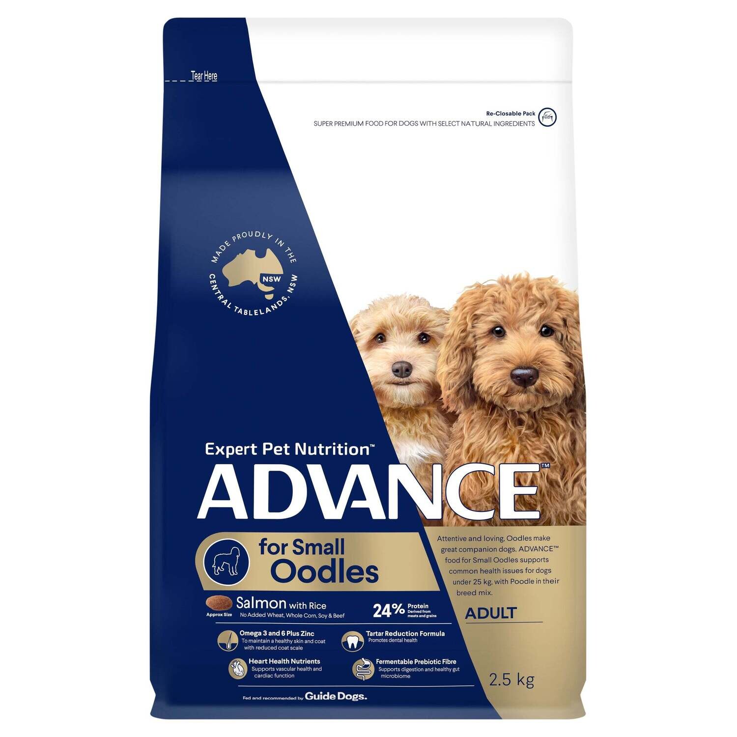 ADVANCE™ Oodles Small Breed Adult Salmon with Rice Dry Dog Food 2.5kg