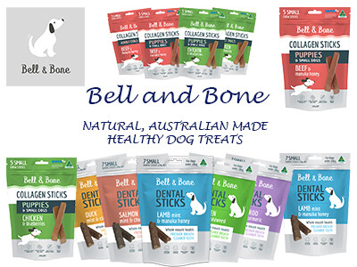 Bell and Bone Teething Sticks for Puppies and Dogs