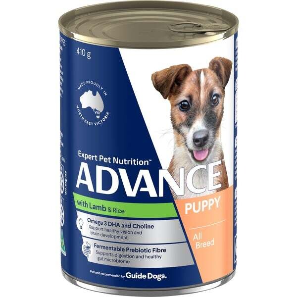 ADVANCE™ PUPPY ALL BREED LAMB AND RICE WET DOG FOOD 1X410G CAN (SINGLE CAN)