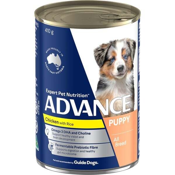 ADVANCE™ PUPPY ALL BREED CHICKEN AND RICE WET DOG FOOD 1X410G CAN (SINGLE CAN)